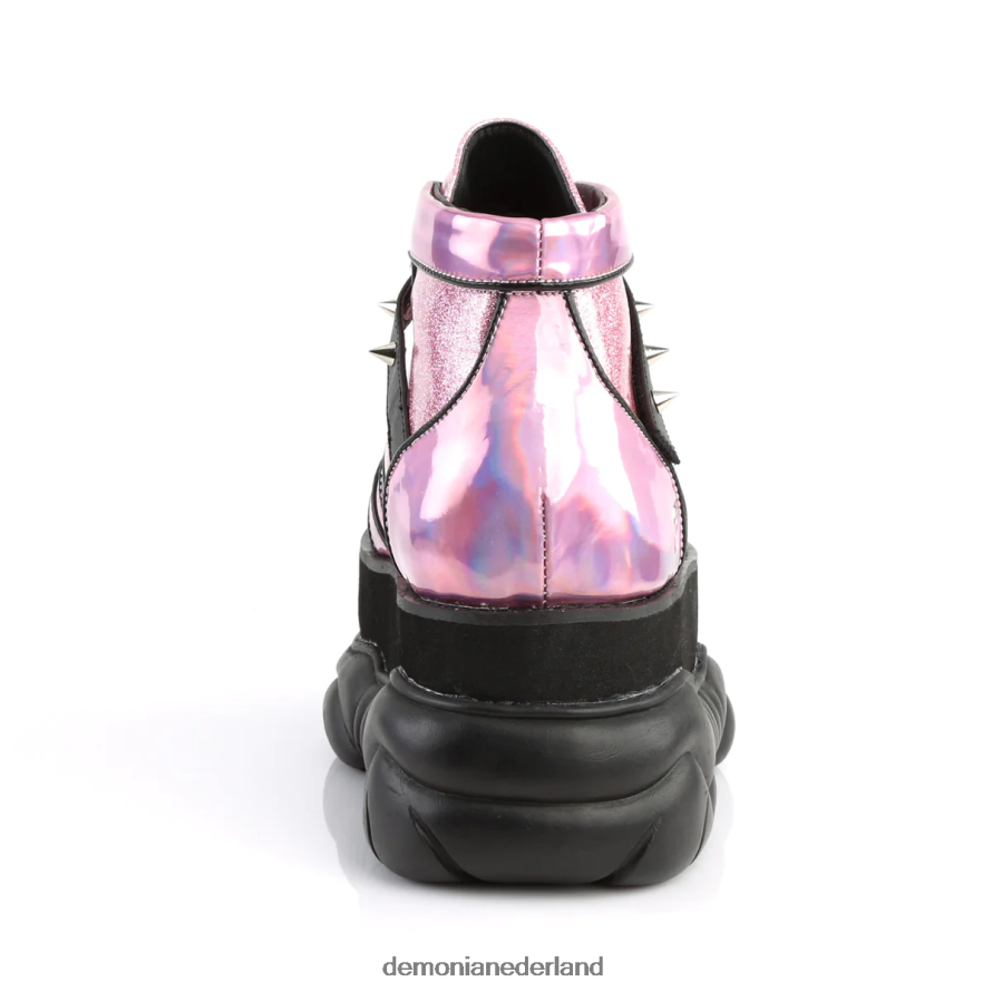 Neptunus-100 roze glitter-zilver/veganistisch leer 64NX0X677 Demonia