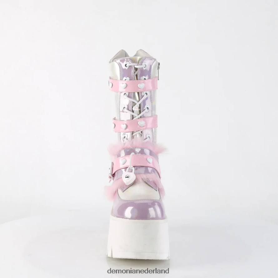 as-120 holografisch patent met babyroze lavendel 64NX0X575 Demonia