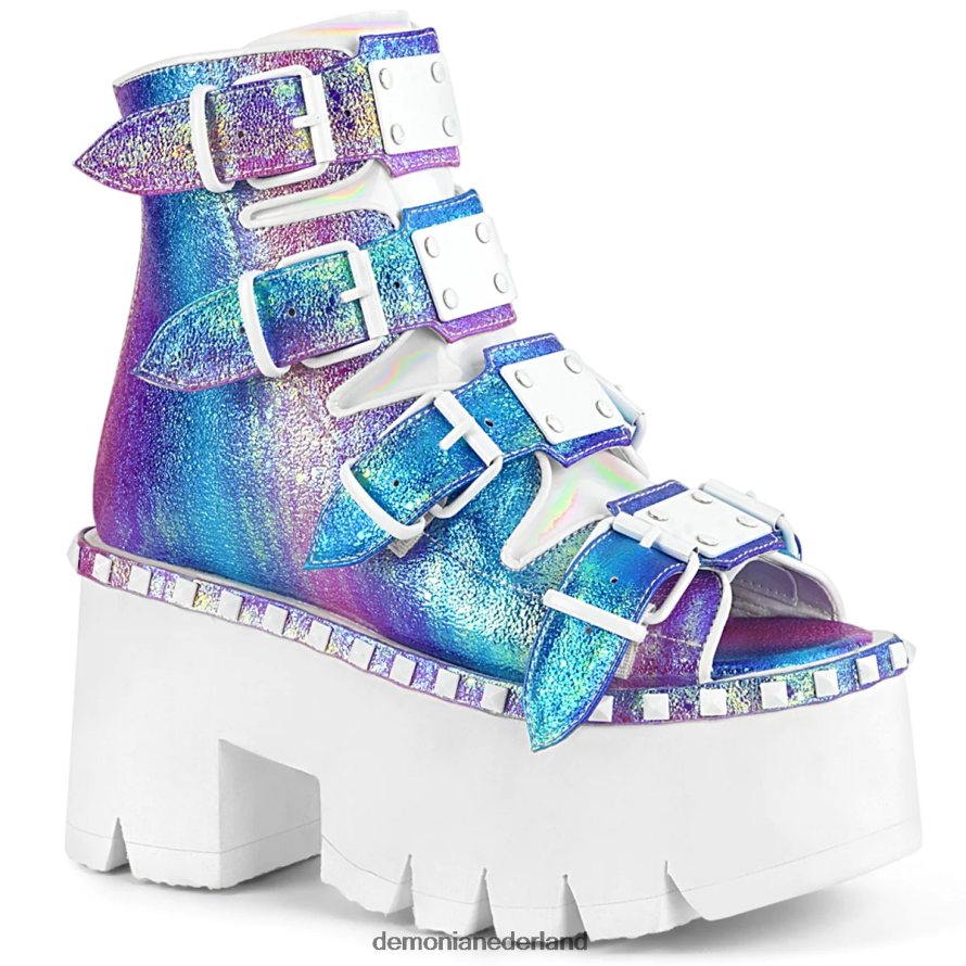 as-70 paars multi iriserend veganistisch leer 64NX0X579 Demonia