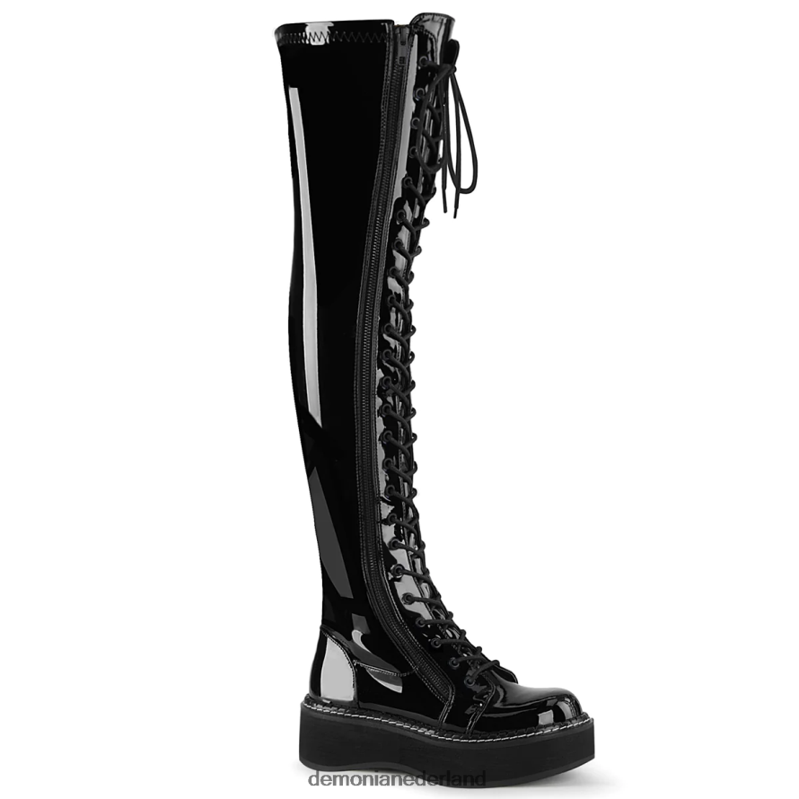 emily-375 zwart patent 64NX0X656 Demonia