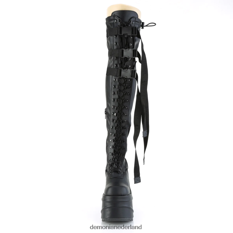 golf-315 zwart stretch veganistisch leer 64NX0X797 Demonia