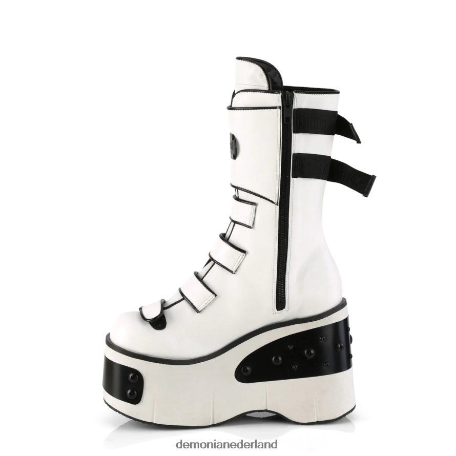 kera-108 wit veganistisch leer 64NX0X662 Demonia