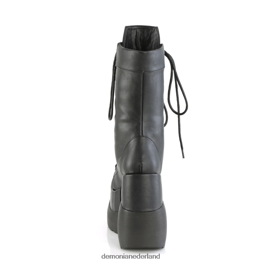 leegte-118 zwart veganistisch leer-lak 64NX0X794 Demonia