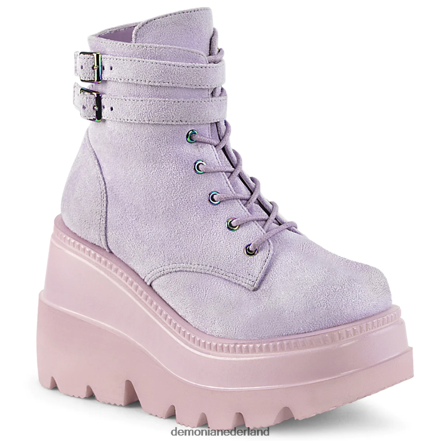 schudder-52 lavendel veganistisch suède 64NX0X702 Demonia