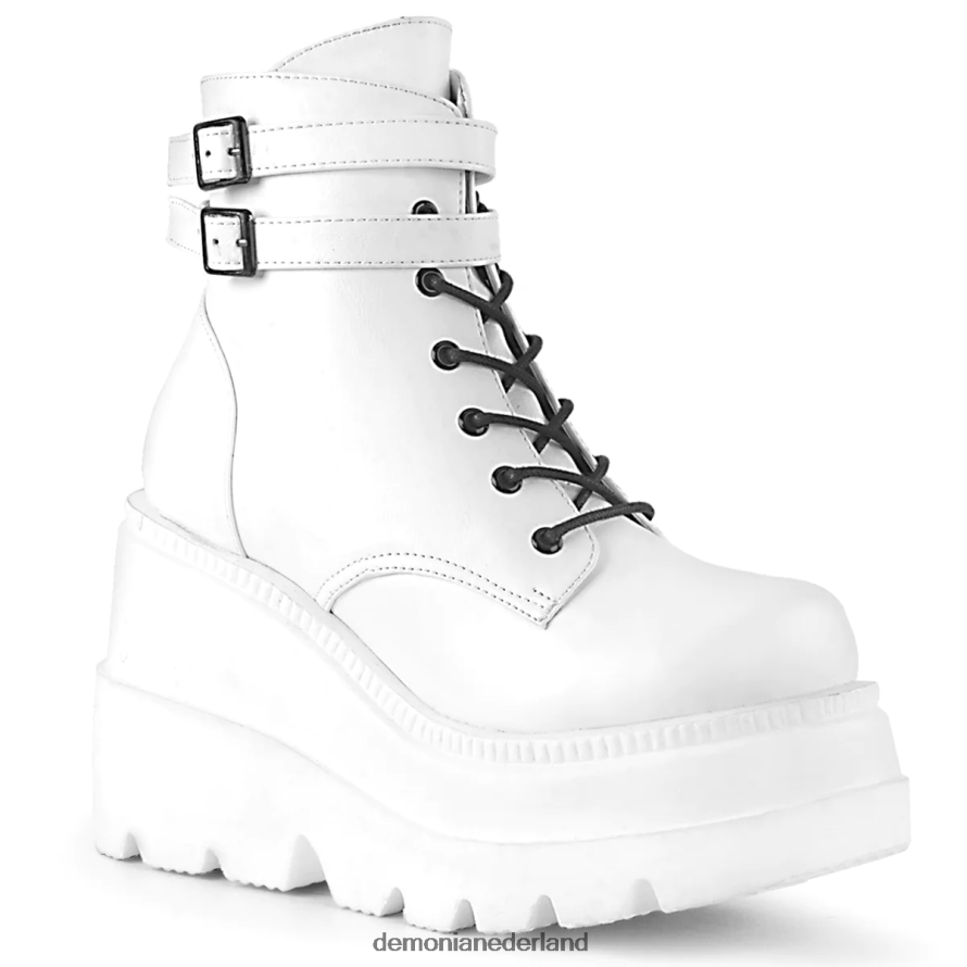 schudder-52 wit veganistisch leer 64NX0X700 Demonia