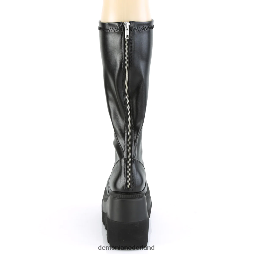 schudder-65 zwart str veganistisch leer 64NX0X709 Demonia