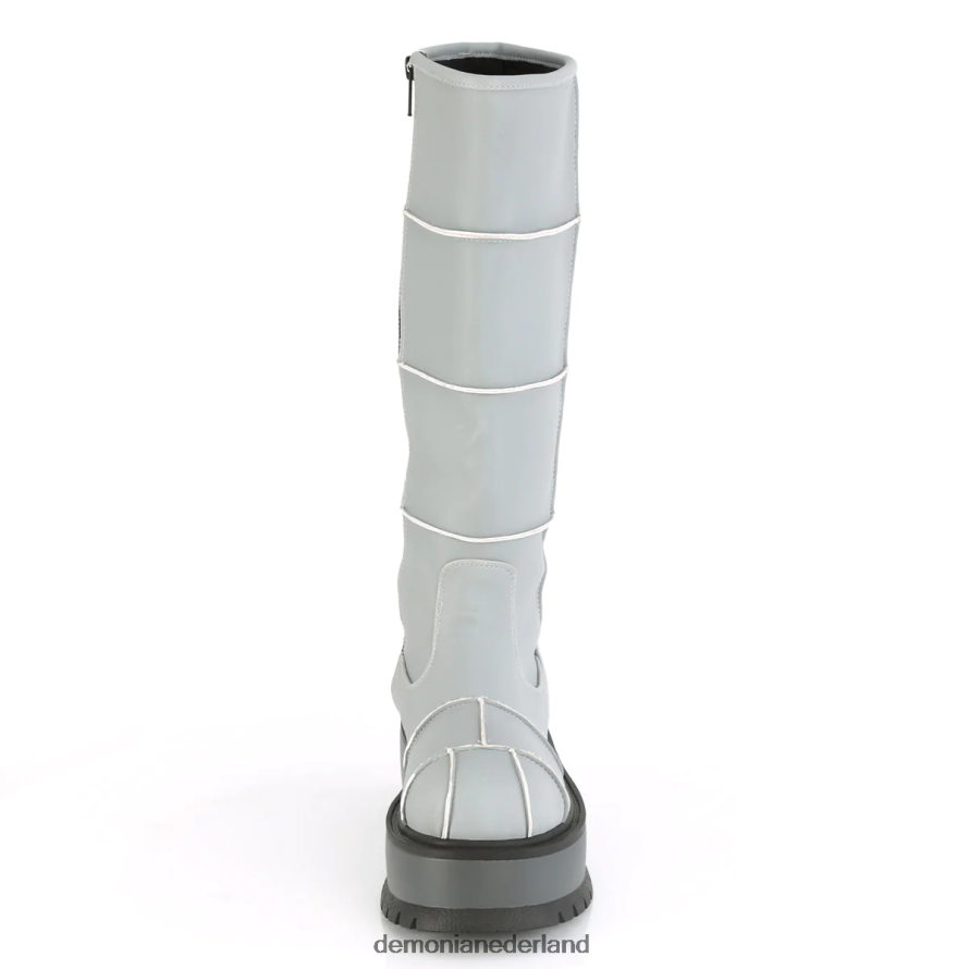 slacker-230 grijs reflecterend veganistisch leer 64NX0X722 Demonia