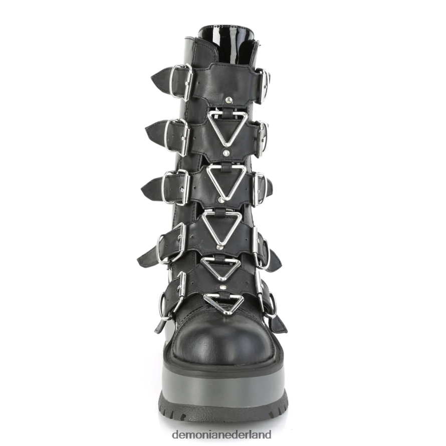 slapper-160 zwart lak-veganistisch leer 64NX0X720 Demonia