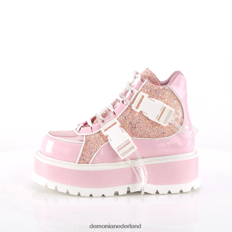 slapper-50 babyroze holografische lakroze multi-glitter 64NX0X728 Demonia