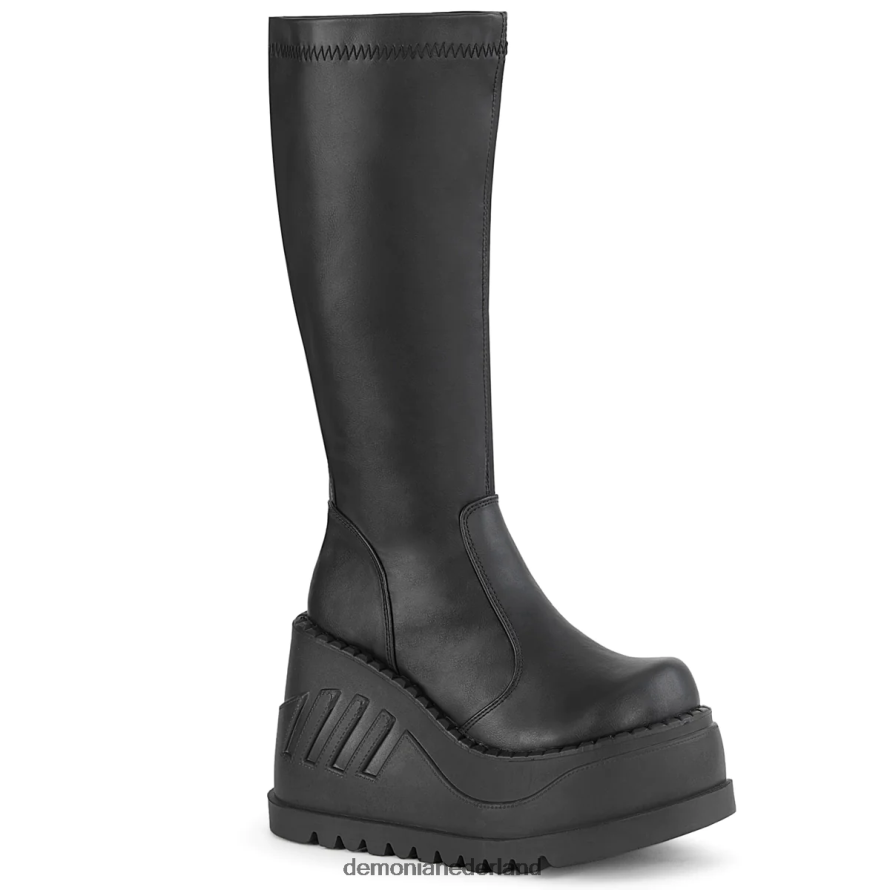 stomp-200 zwart stretch veganistisch leer 64NX0X749 Demonia