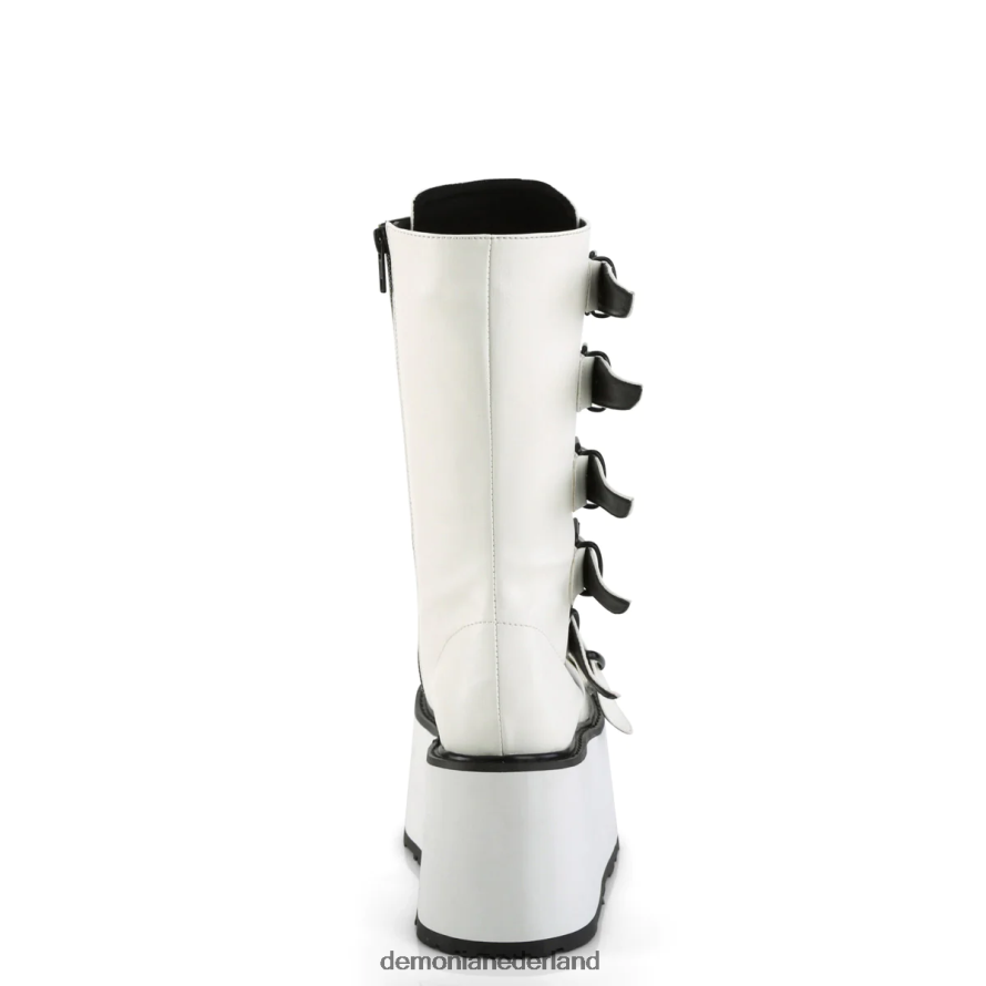 verdomd-225 wit veganistisch leer 64NX0X628 Demonia