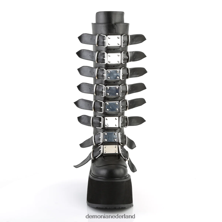 verdomd-318 zwart veganistisch leer 64NX0X632 Demonia