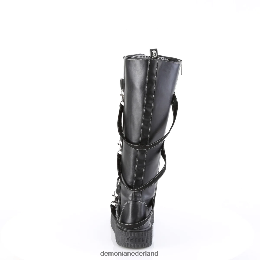 sneeker-410 zwart veganistisch leer-canvas 64NX0X874 Demonia