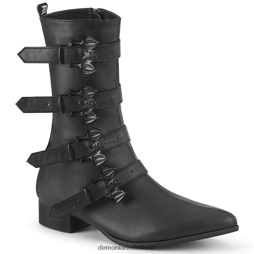 tovenaar-110-b zwart veganistisch leer 64NX0X904 Demonia