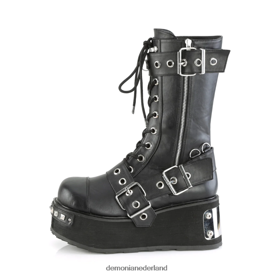 trashville-250 zwart veganistisch leer 64NX0X890 Demonia