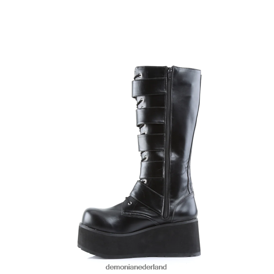 trashville-518 zwart veganistisch leer 64NX0X894 Demonia