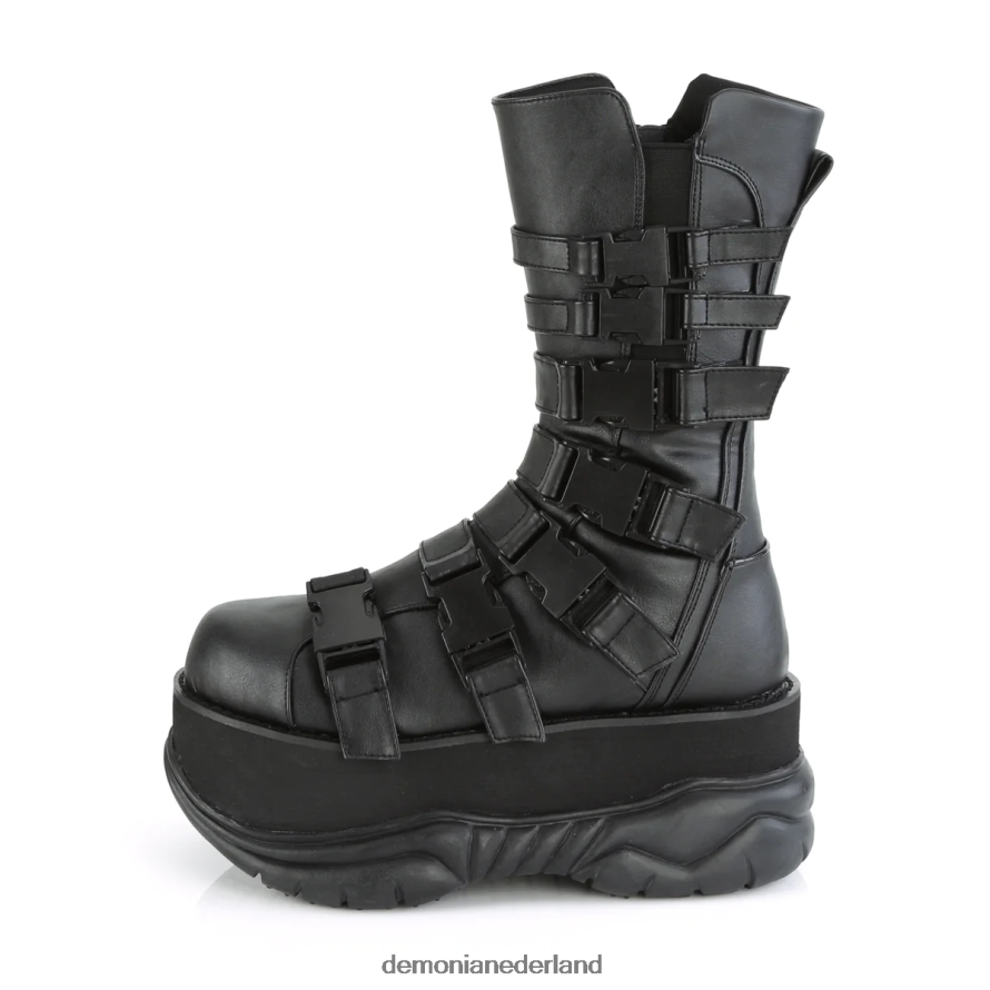 Neptunus-210 zwart veganistisch leer 64NX0X104 Demonia