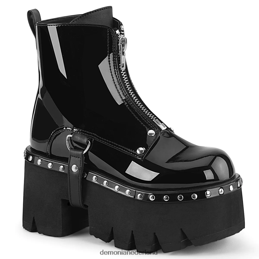 as-100 zwart veganistisch leer 64NX0X3 Demonia