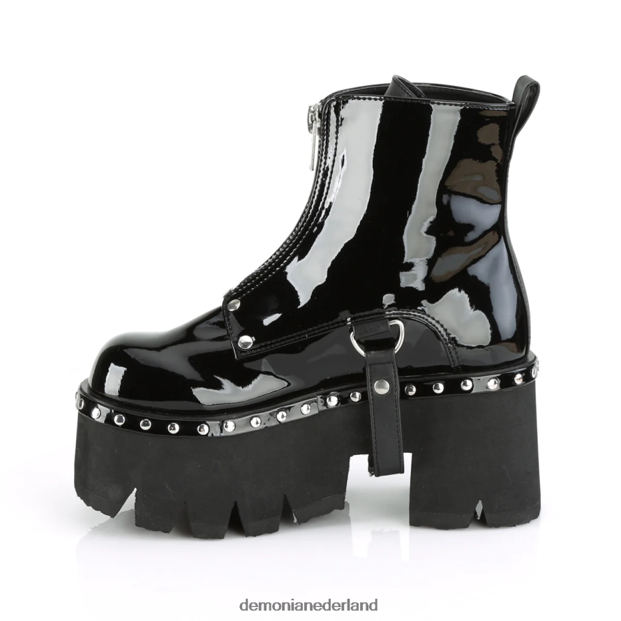 as-100 zwart veganistisch leer 64NX0X3 Demonia