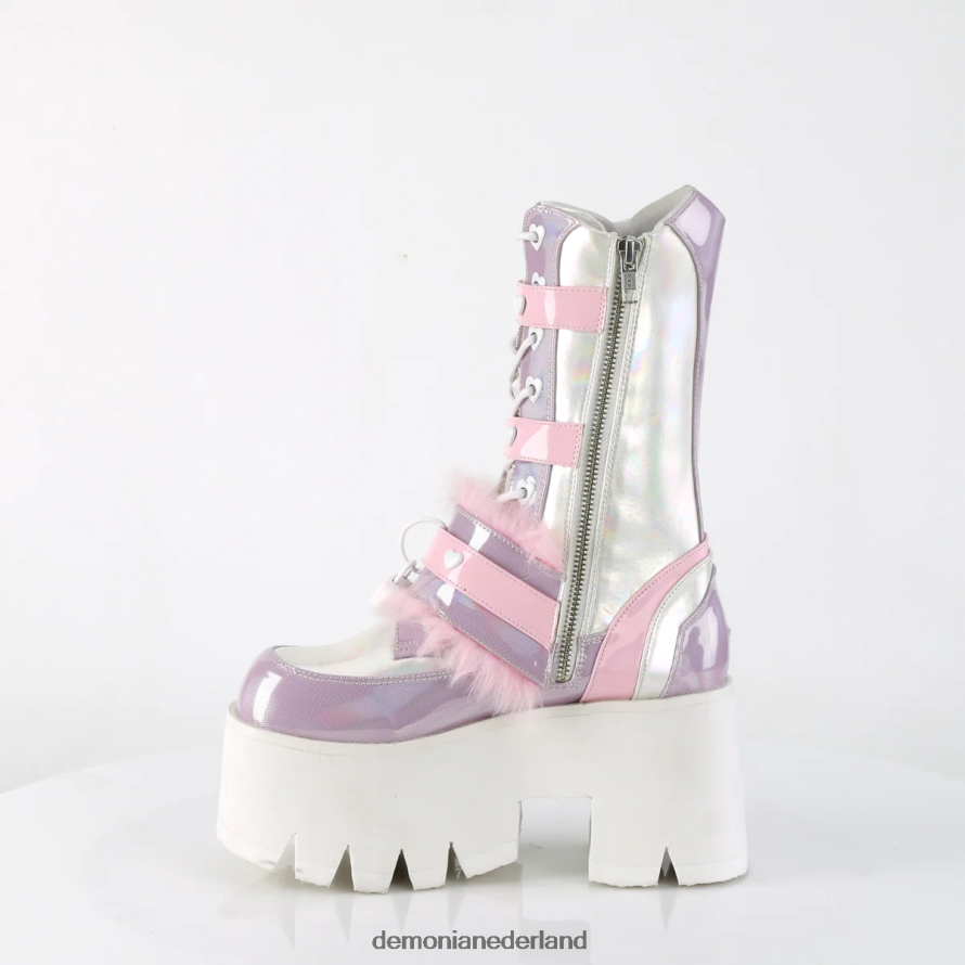 as-120 holografisch patent met babyroze lavendel 64NX0X2 Demonia