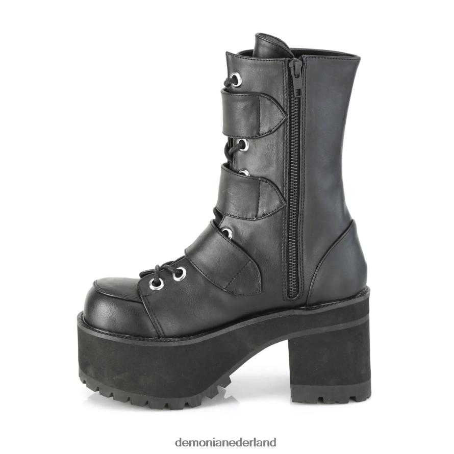 boswachter-308 zwart veganistisch leer 64NX0X112 Demonia