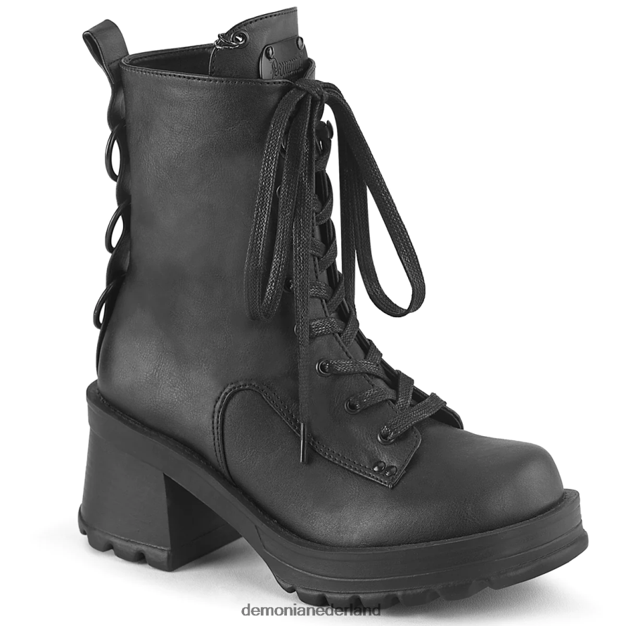 brutaal-50 zwart veganistisch leer 64NX0X36 Demonia