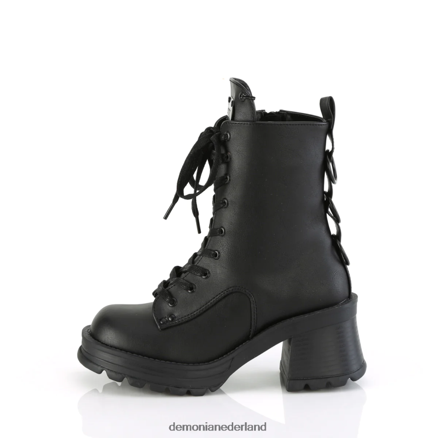 brutaal-50 zwart veganistisch leer 64NX0X36 Demonia