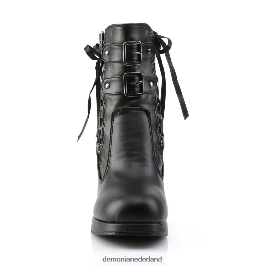 crypto-51 zwart-rood veter veganistisch leer 64NX0X60 Demonia