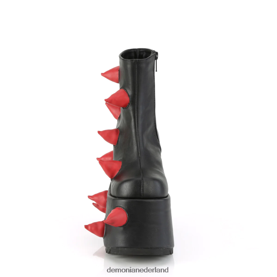 dood-77 zwart-rood veganistisch leer 64NX0X164 Demonia