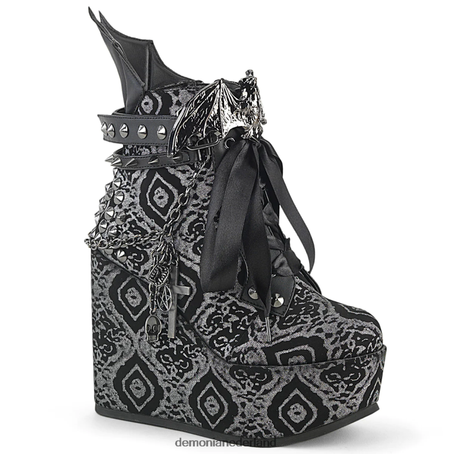 gif-107 zwart-zilver kunstnubuckleer 64NX0X107 Demonia