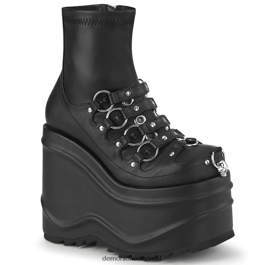 golf-110 zwart stretch veganistisch leer 64NX0X211 Demonia