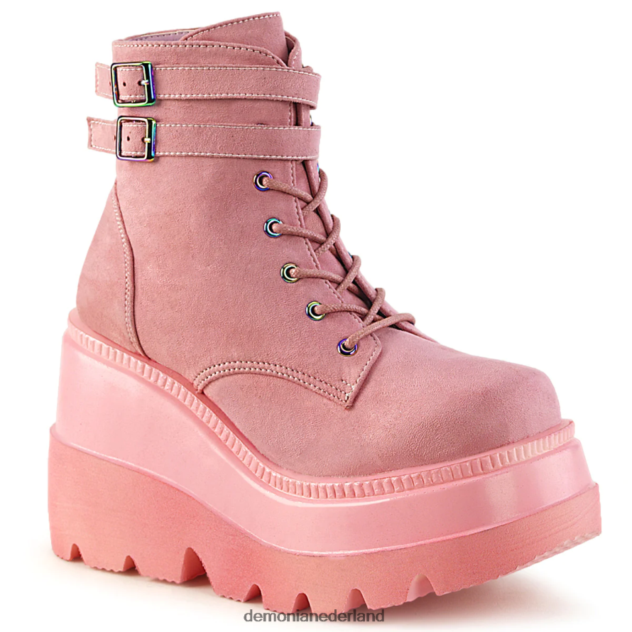 schudder-52 babyroze veganistisch suède 64NX0X131 Demonia