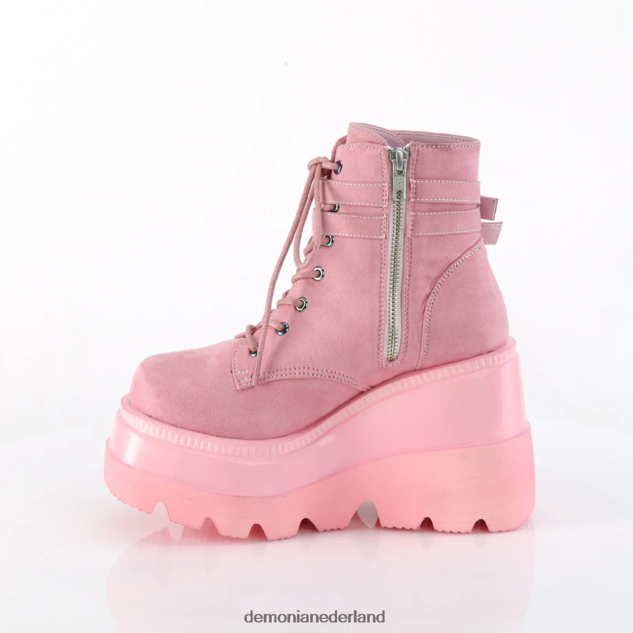 schudder-52 babyroze veganistisch suède 64NX0X131 Demonia