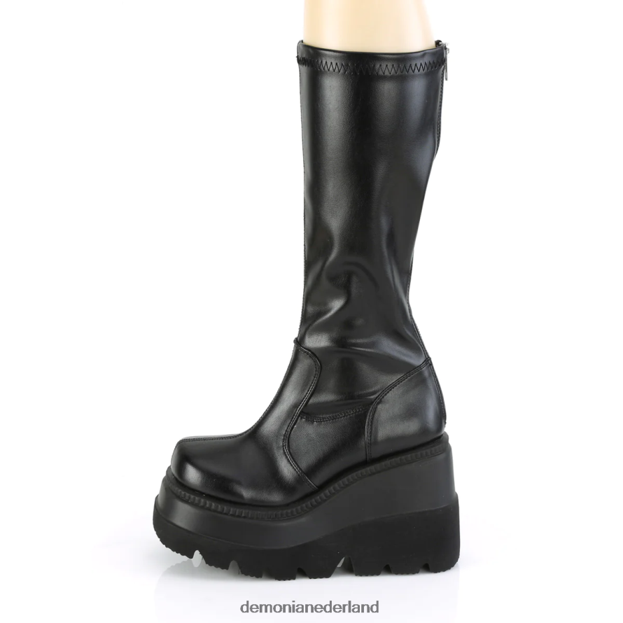 schudder-65 zwart str veganistisch leer 64NX0X143 Demonia