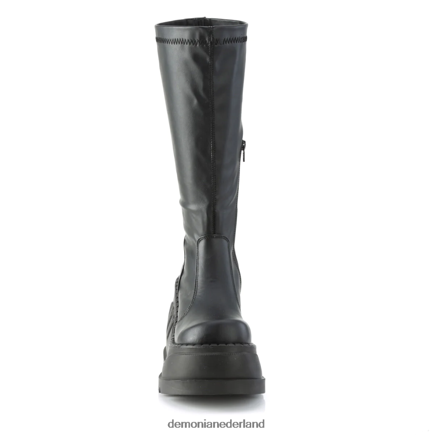 stomp-200 zwart stretch veganistisch leer 64NX0X176 Demonia