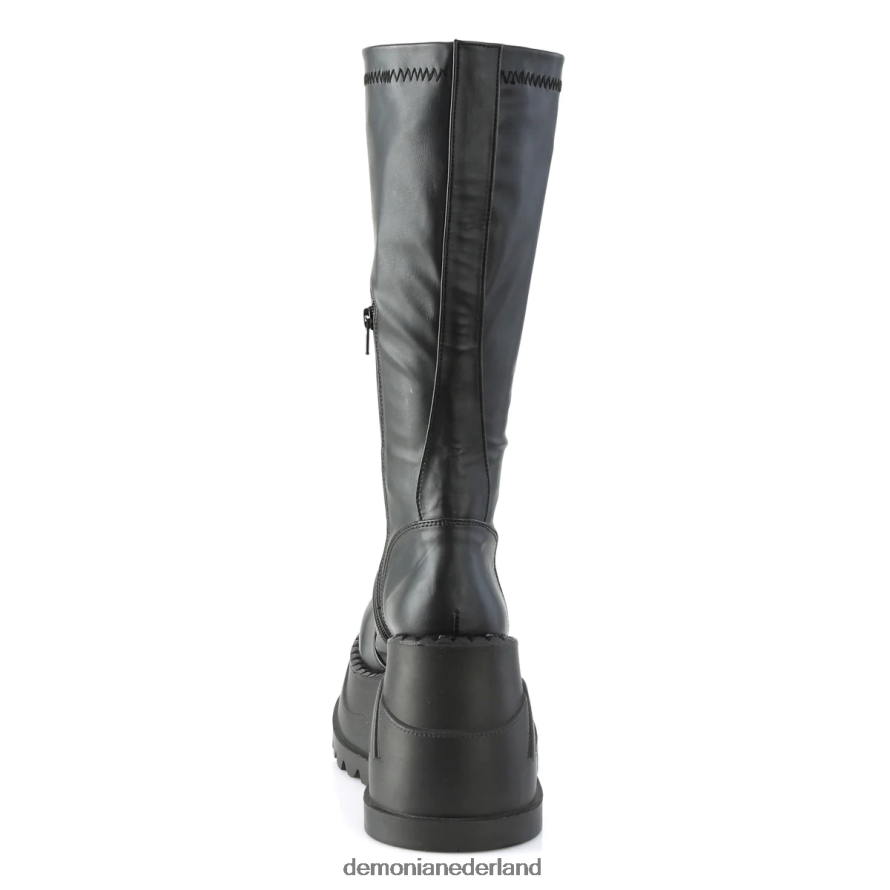 stomp-200 zwart stretch veganistisch leer 64NX0X176 Demonia