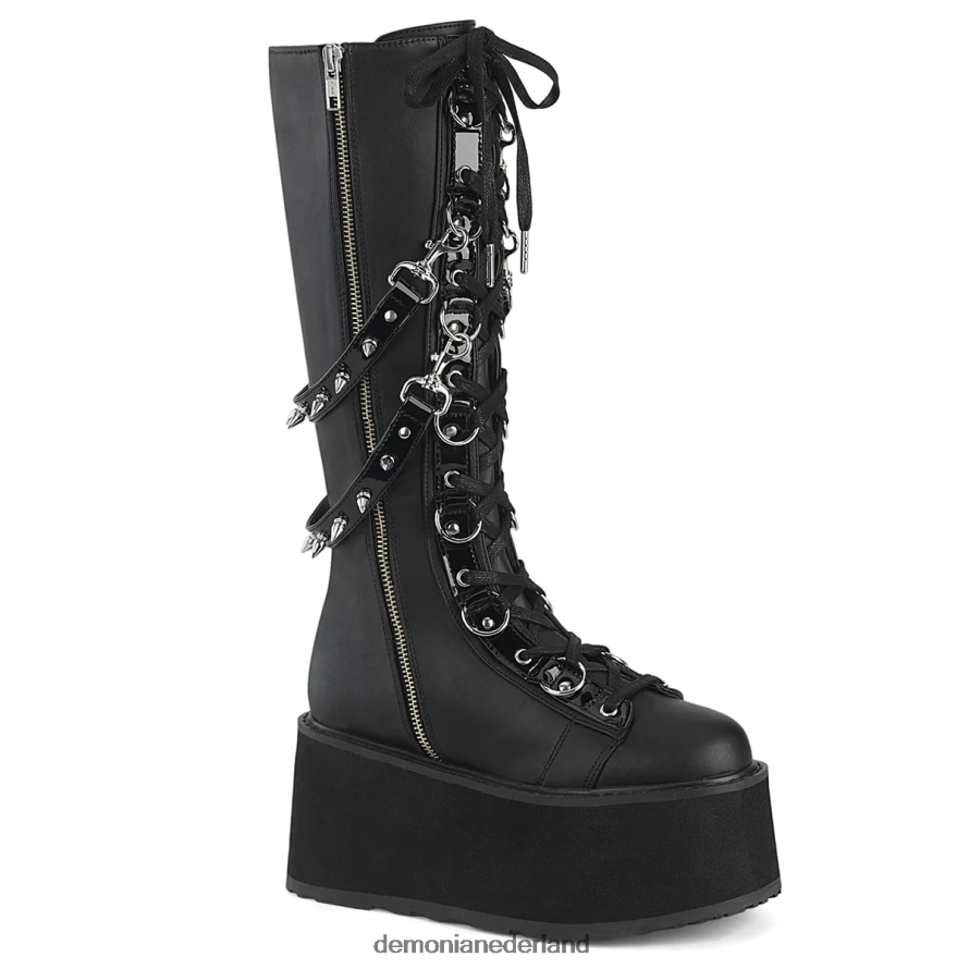 verdomd-220 zwart veganistisch leer 64NX0X69 Demonia