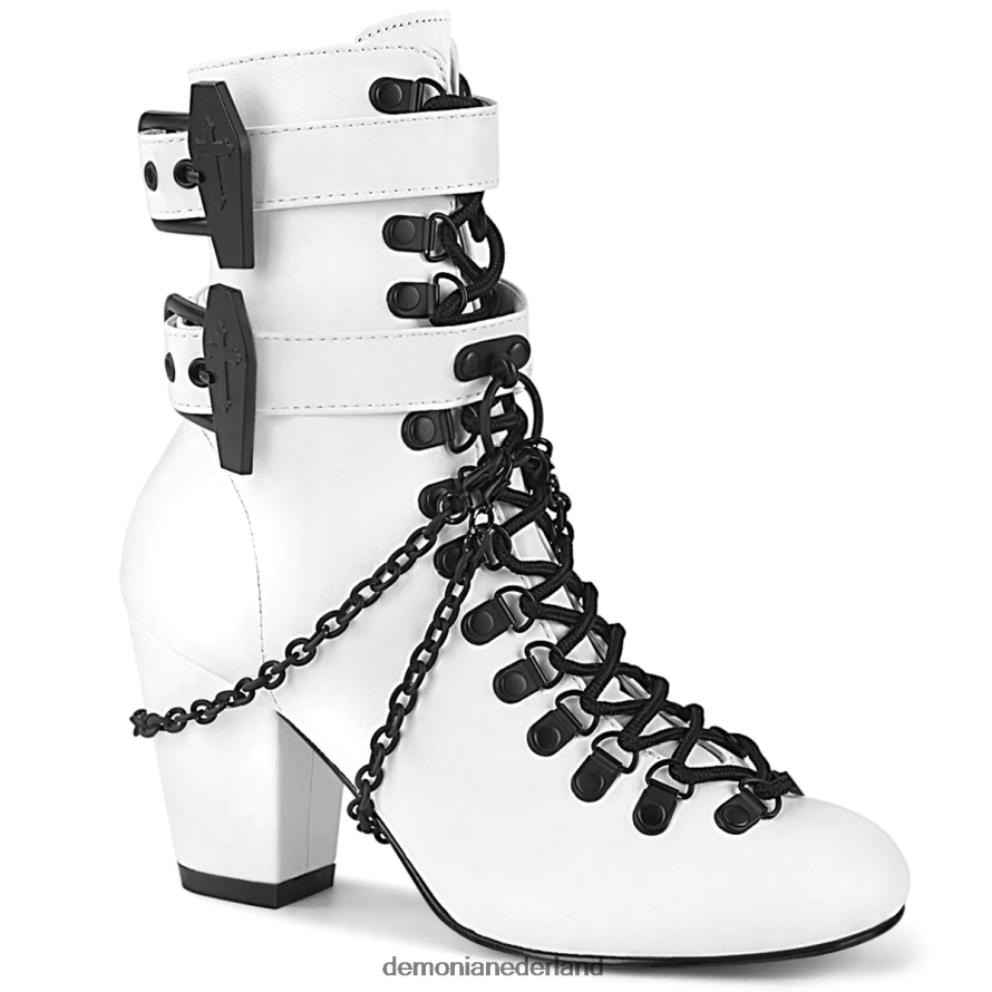 vivika-128 wit veganistisch leer 64NX0X199 Demonia