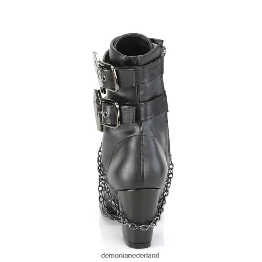 vivika-128 zwart veganistisch leer 64NX0X198 Demonia