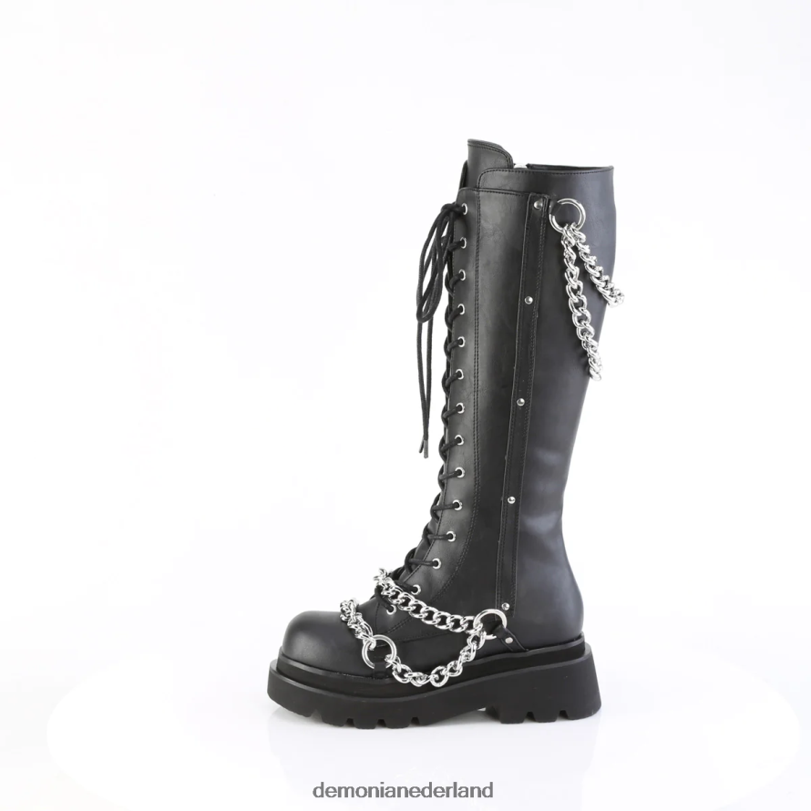 afvallige-215 zwart veganistisch leer 64NX0X286 Demonia