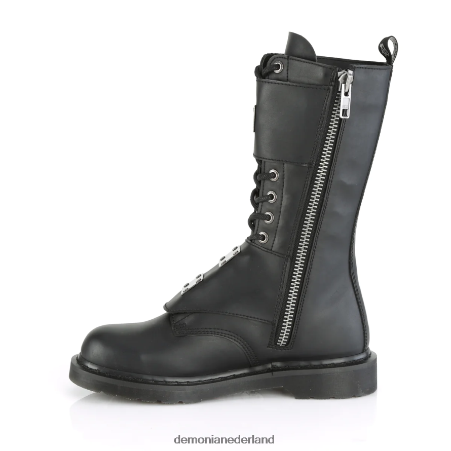 bout-345 zwart veganistisch leer 64NX0X223 Demonia