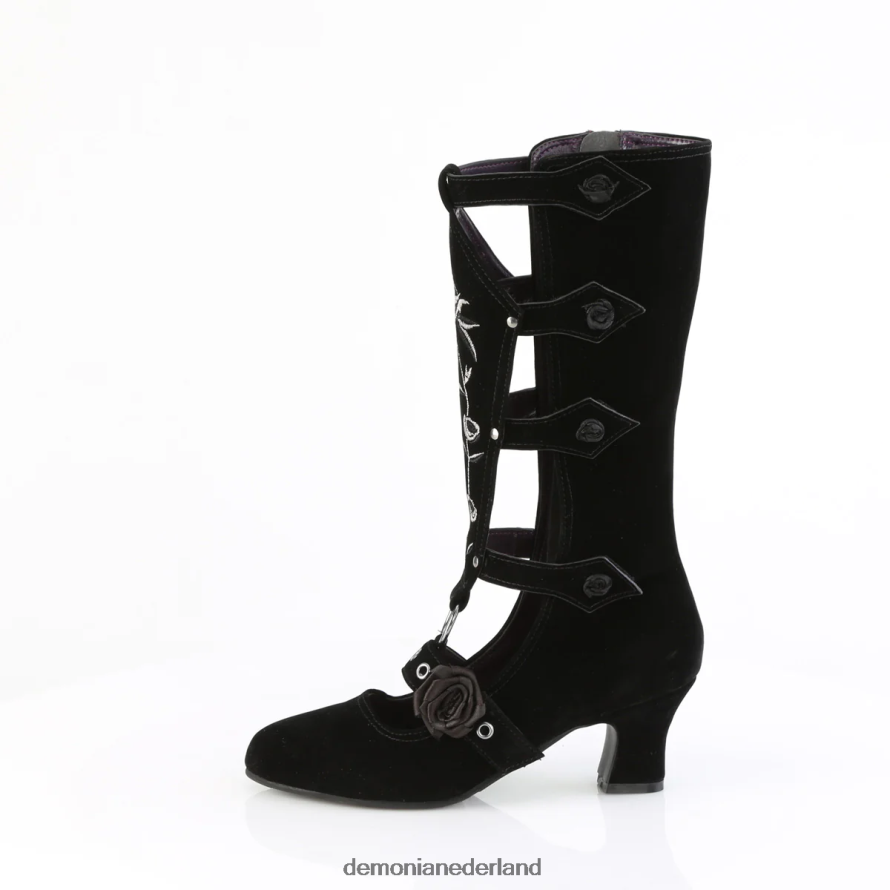 eigenzinnigheid-118 zwart veganistisch suède 64NX0X363 Demonia