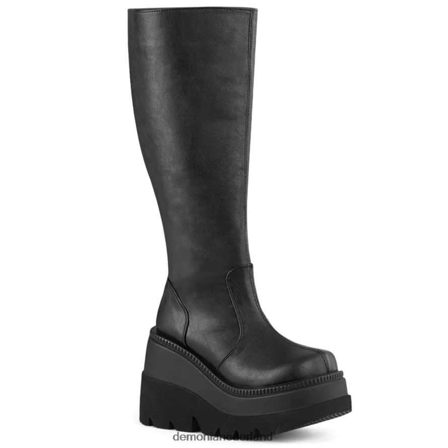 schudder-100wc zwart veganistisch leer 64NX0X293 Demonia