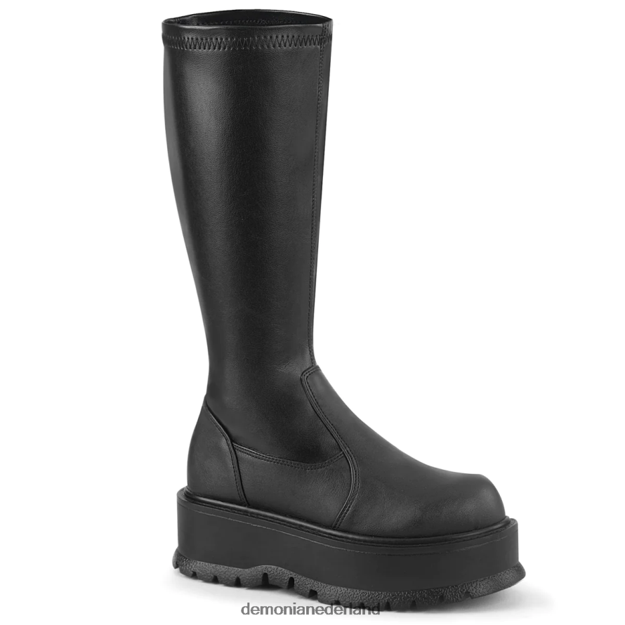 slacker-200 zwart stretch veganistisch leer 64NX0X309 Demonia