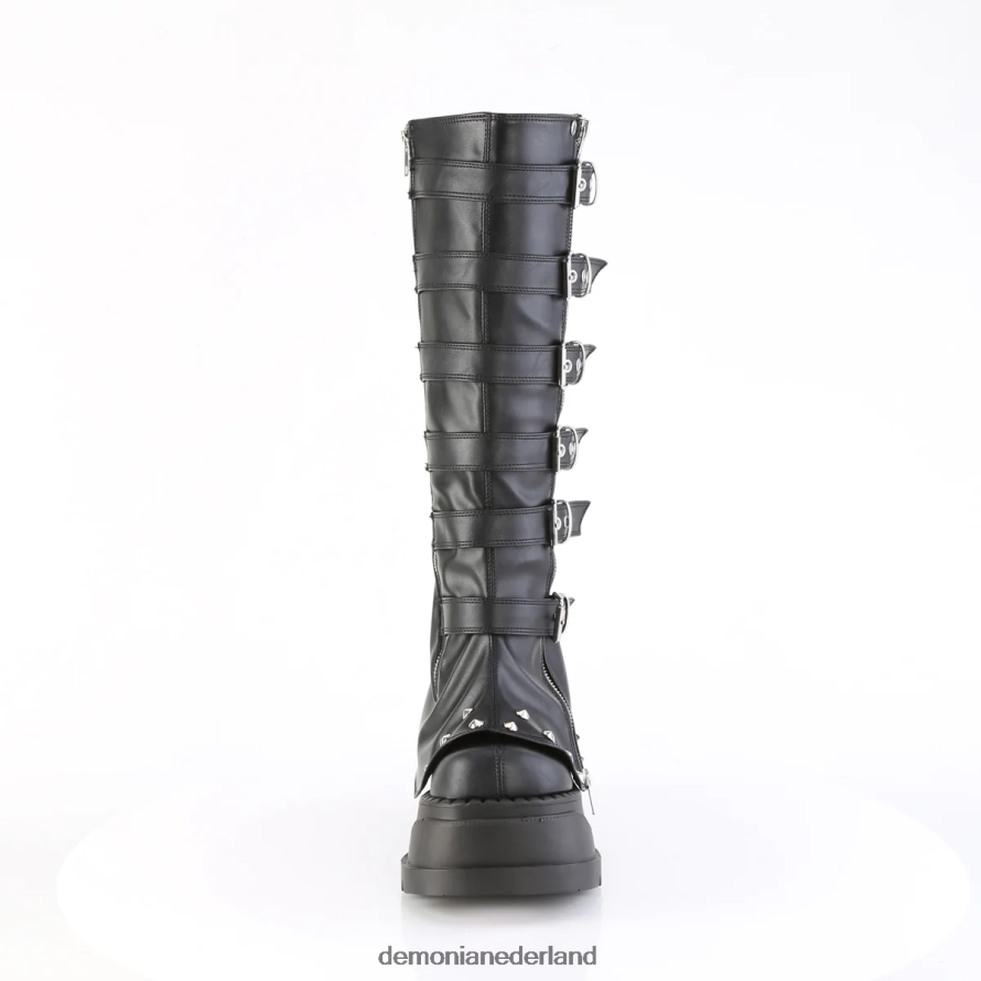 stomp-223 zwart veganistisch leer 64NX0X322 Demonia