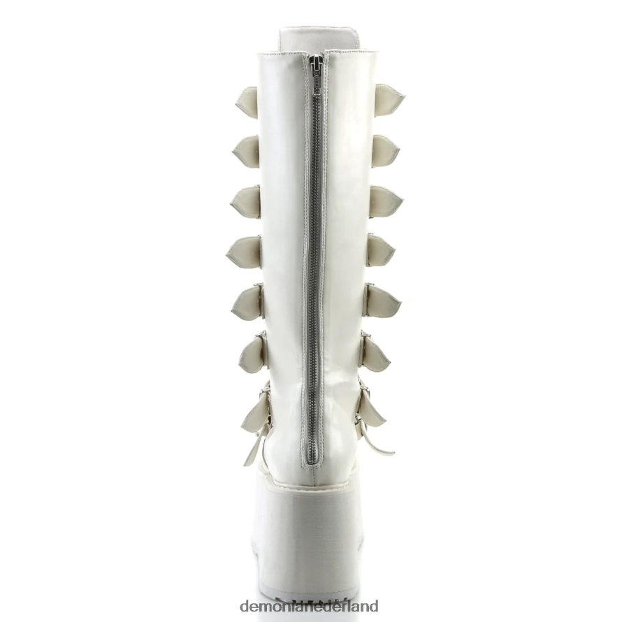 verdomd-318 wit veganistisch leer 64NX0X261 Demonia