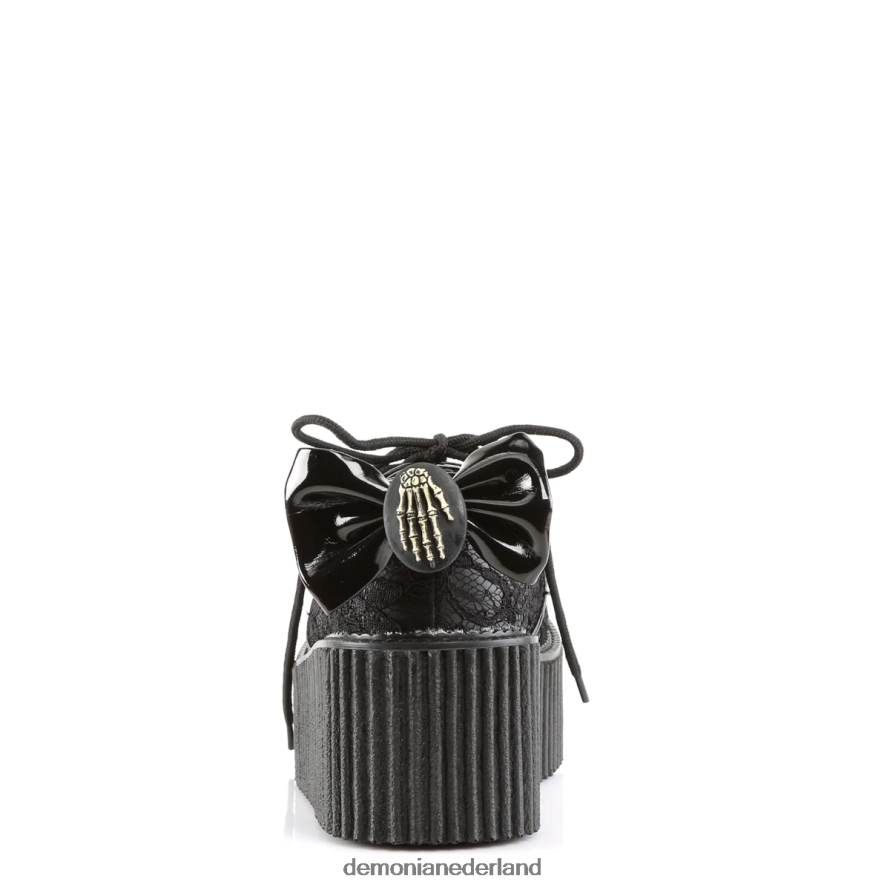 klimplant-212 zwarte vegan leer-veter 64NX0X372 Demonia