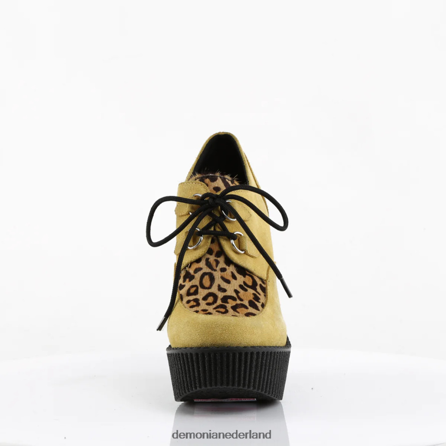 klimplant-304 mosterd vegan suède-dier/bruin 64NX0X381 Demonia