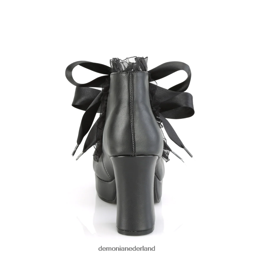 gotika-53 zwart veganistisch leer 64NX0X423 Demonia