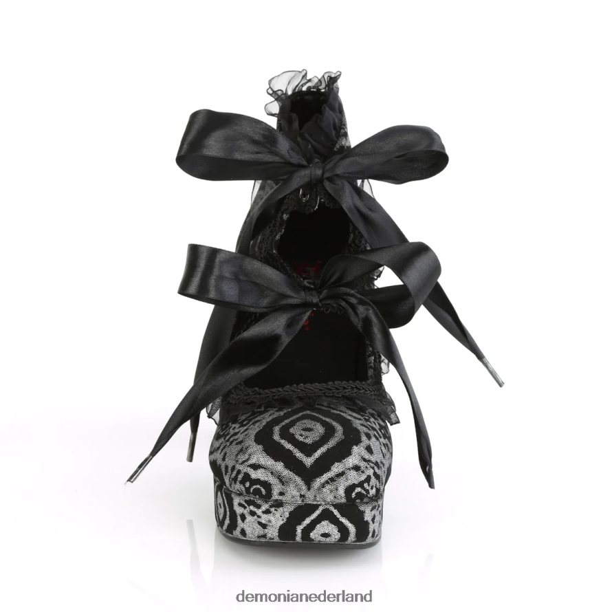 gotika-53 zwart-zilver kunstnubuckleer 64NX0X422 Demonia